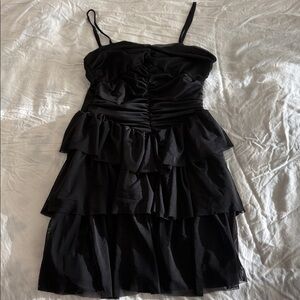 Forever 21 Black Layered Mini Dress
